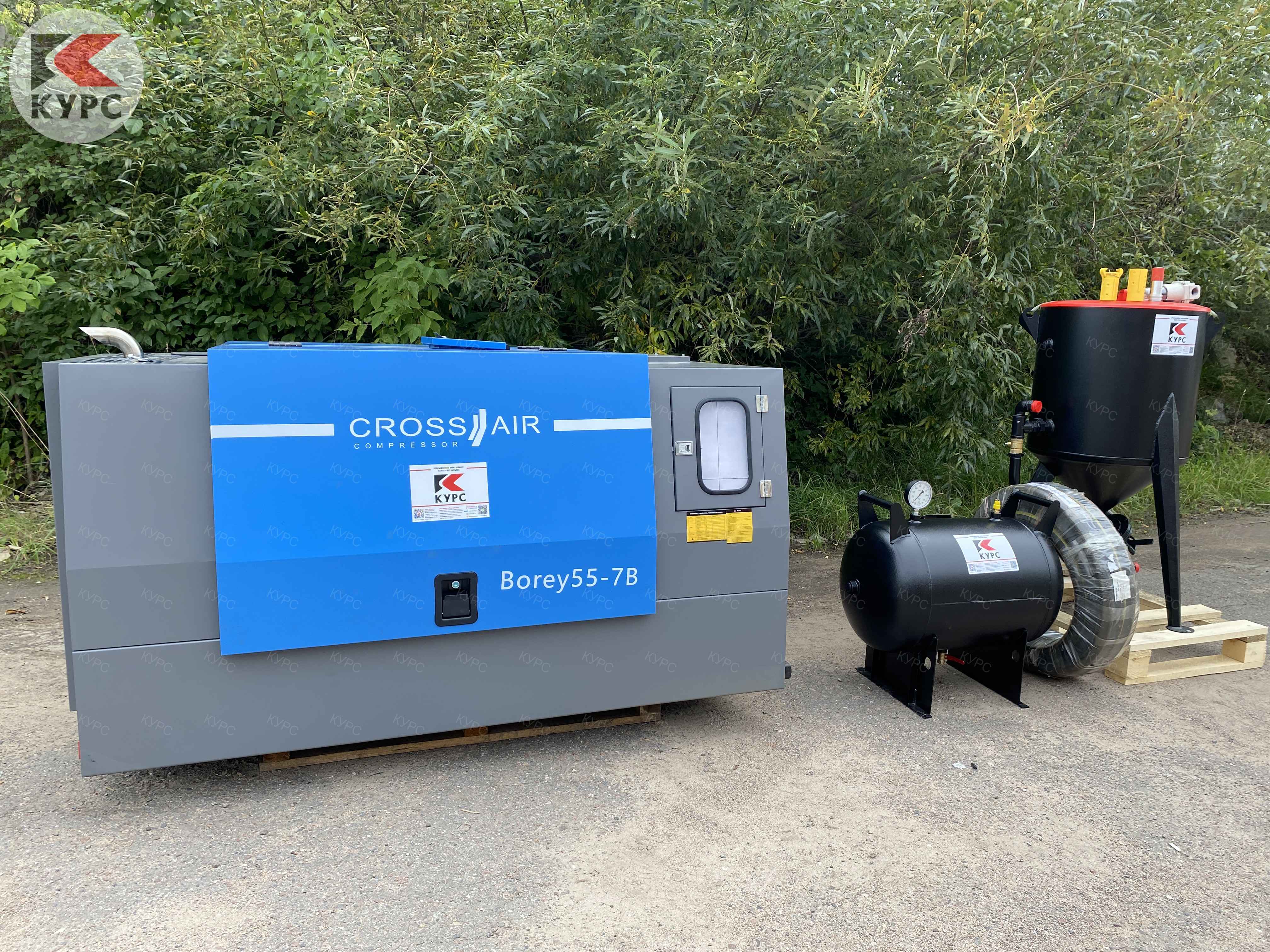 Пескоструйное оборудование с дизель-компрессором