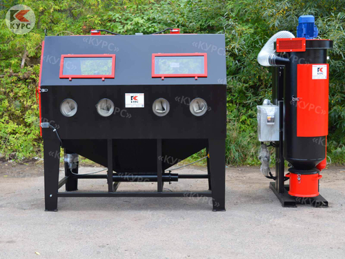 Пескоструйная камера PST КСО на 4 места оператора и Н-ФВР-М 2.2 кВт