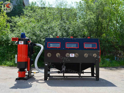 Пескоструйная камера PST КСО на 6 мест оператора и Н-ФВР-М 2.2 кВт